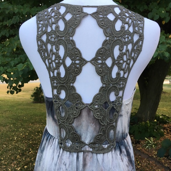 Sale TIE DYE CROCHET BACK MAXI DRESS ~ last 1 - Picture 7 of 11